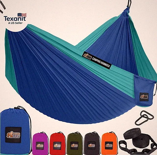 Durable Camping Hammock with Heavy Duty Tree Straps, Portable Hammocks for Outsi