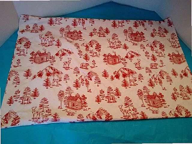 Pillowcases Pair Woodsy Rustic Cabin Bear Tree Moose Scene Standard