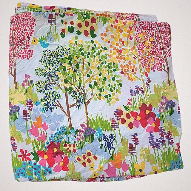 Pottery Barn Woodland Tree Paint By Number Organic Cotton KING Duvet Cover