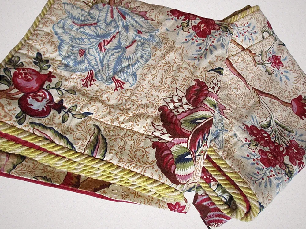 Rose Tree Summerton Pillow Shams King Size Jacobean Floral 2 Set Pair Cotton