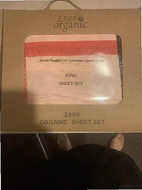 Tree Organic 100% Cotton King Sheet Set 2800 Thread Cnt Floral 18" Deep Pocket