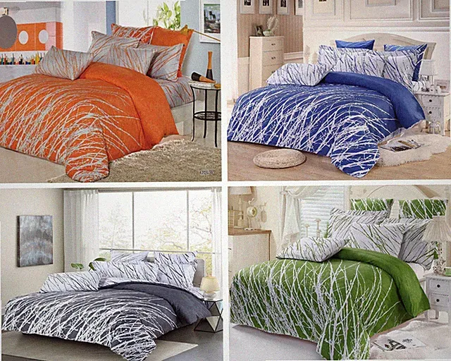trees 100% cotton bedding set: duvet cover & pillow shams, twin/full/queen/king