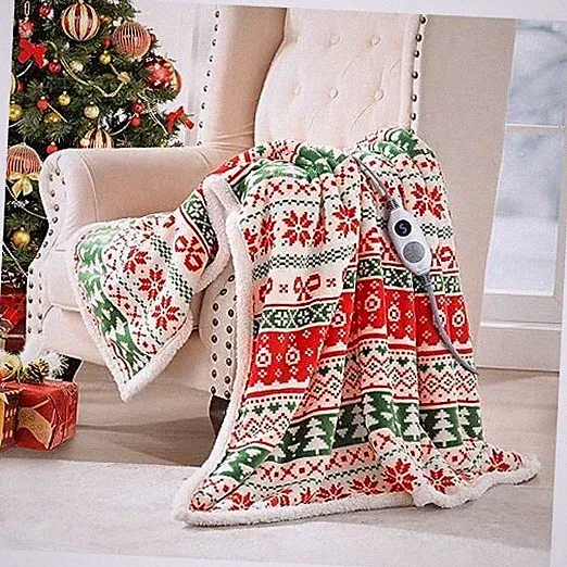 Westinghouse Heated Throw Blanket, Super Soft Throw 50"x60" Christmas Tree