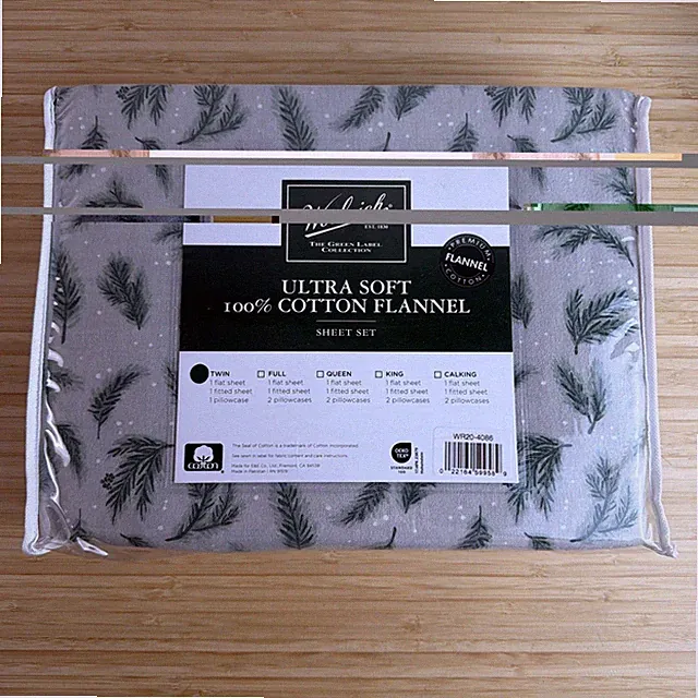 Woolrich Flannel Sheet Set TWIN Size Pine Tree 100% Cotton NEW